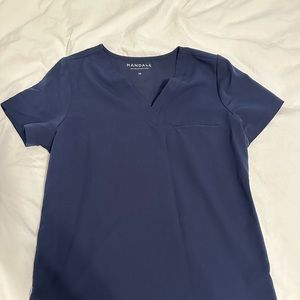 Mandala One Pocket Scrub Top Navy